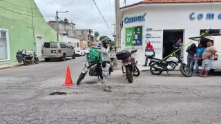 Choque entre dos motocicletas deja herido en Campeche