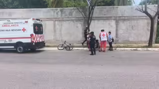 Joven cae de bicicleta y resulta lesionado en la prolongación de la avenida Benito Juárez.