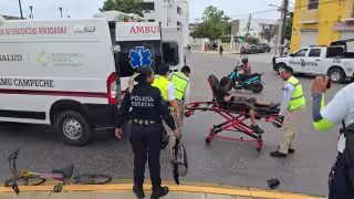 Un ciclista resultó herido tras sufrir un ataque epiléptico mientras transitaba por la vía pública.