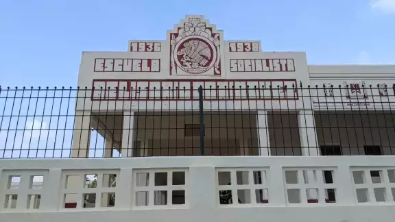 La escuela socialista “Belisario Domínguez” fundada en 1916, hoy es un centro cultural La escuela socialista “Belisario Domínguez” fundada en 1916, hoy es un centro cultural