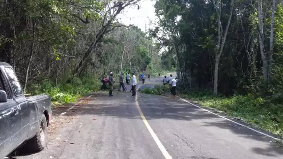 Los mismos ciudadanos se han dado a la tarea de limpiar los tramos de la carretera cubiertos por la maleza Los mismos ciudadanos se han dado a la tarea de limpiar los tramos de la carretera cubiertos por la maleza
