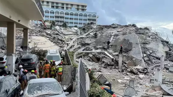 La inminente llegada de la tormenta Elsa obligó a las autoridades a realizar la demolición La inminente llegada de la tormenta Elsa obligó a las autoridades a realizar la demolición