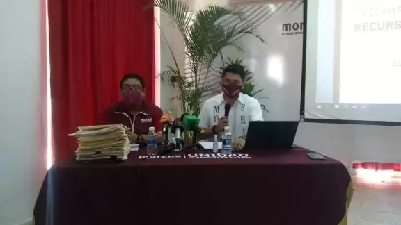 Morena presentó sus argumentos con documentos del IEEC Morena presentó sus argumentos con documentos del IEEC