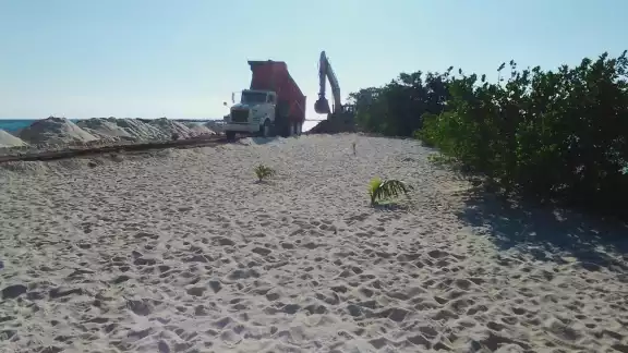 Violan sellos de clausura en Puerto Aventuras y continúan trabajos de construcción Violan sellos de clausura en Puerto Aventuras y continúan trabajos de construcción