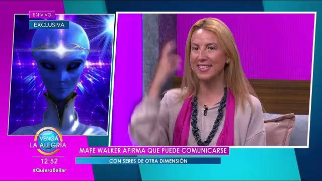 Mafe Walker afirmó que puede hablar con los extraterrestres durante una entrevista en "Venga la Alegría"