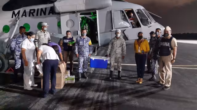 Se trasladaron dos mil 500 vacunas de la farmacéutica Pfizer BioNTech