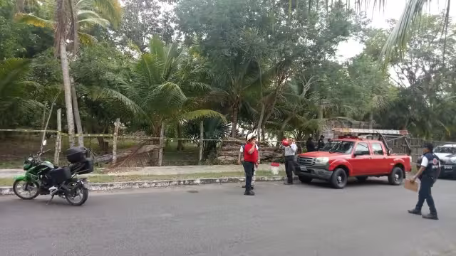 Al lugar llegaron elementos de la policía, así como de la Semefo para recoger el cuerpo