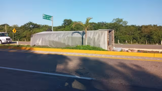 Los trabajo para descargar el cartón que transportaba el tráiler duraron más de cuatro horas