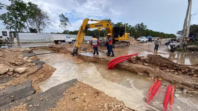 Mientras realizaban trabajos de construcción sucedió el accidente.