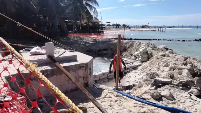 Se realizan los trabajos de adaptación en Playa Norte y Punta Sam, donde se fijará la estructura