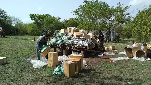 Las drogas serán quemadas este miércoles