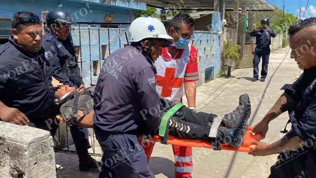 El hombre fue trasladado al hospital de Tizimín debido a que presentaba heridas