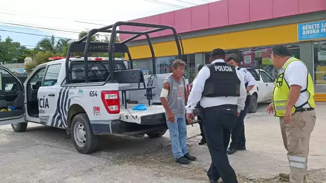 El hombre resultó con lesiones en la espalda, el cuello y los brazos