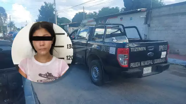 Policías municipales informaron que la mujer fue encontrada con un cuchillo en la mano