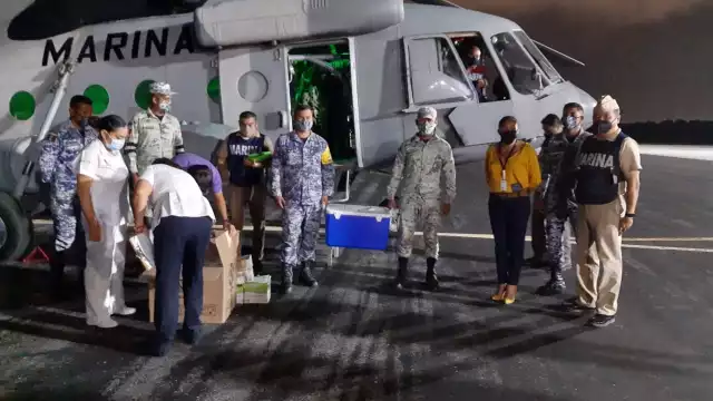 Se trasladaron dos mil 500 vacunas de la farmacéutica Pfizer BioNTech