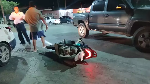 Motociclista herido tras accidente en colonia Revolución de Campeche