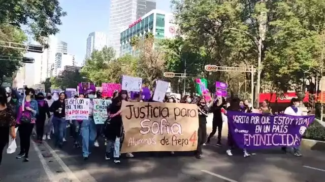 Este miércoles se lleva a cabo una marcha para exigir justicia por la muerte de Sofía. Foto: Captura de pantalla