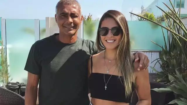 Romario y su hija, quien acaba de convertirse en mamá. Foto: Especial
