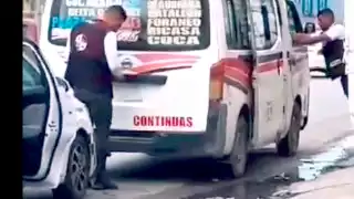 Los elementos del Instituto le habían quitado la placa trasera a la unidad de transporte, pero tras la posible transacción, éstos la volvieron a colocar en la van