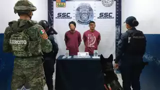 Los detenidos e identificaron como Freddy “N” de 26 años de edad y Raúl “N” de 34 años