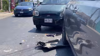 Choque por alcance en Campeche deja daños materiales