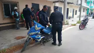 En Escárcega un menor de edad provocó choque en motocicleta