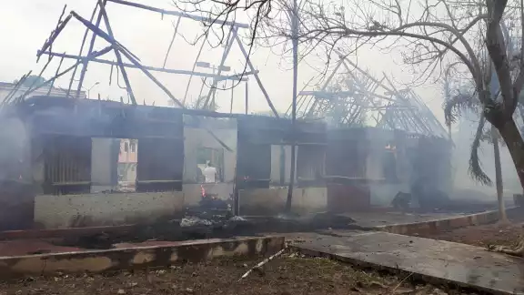 La zona fue consumida por el fuego La zona fue consumida por el fuego