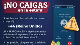 ¡No respondas! Llamadas del +44 son intento de estafa, alerta la Policía de Campeche
