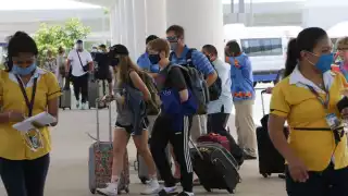 El Aeropuerto de Cancún registró una de sus cifras más grandes de vuelos en los últimos días Foto: Cuartoscuro