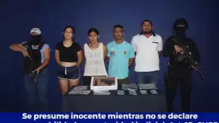 Los cuatro detenidos fueron turnados por su probable participación en delitos contra la salud