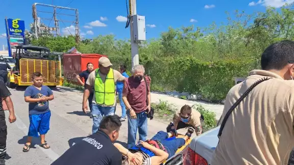 Los heridos fueron trasladados al IMSS de Motul