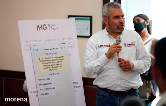 El morenista compartió capturas de pantalla de los mensajes que presuntamente le ha enviado el gobernador del Estado