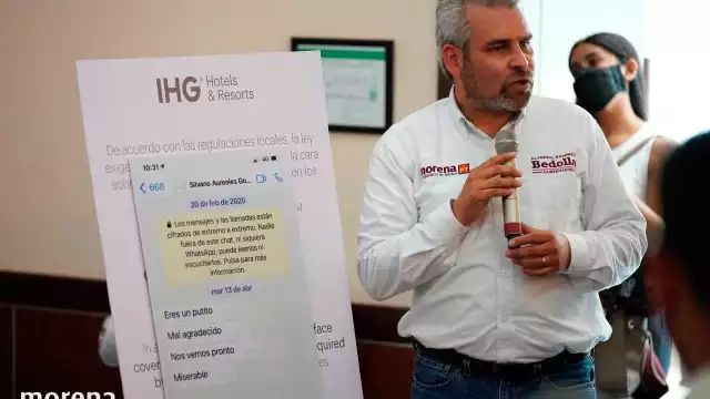 El morenista compartió capturas de pantalla de los mensajes que presuntamente le ha enviado el gobernador del Estado