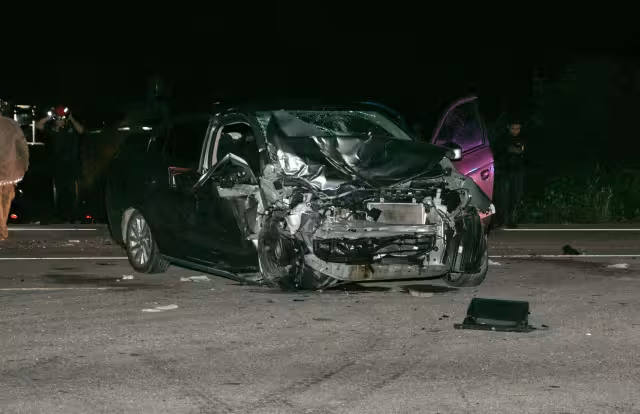 La unidad quedó destrozada