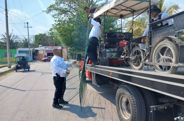 Conductores escapan, pero mototaxis con metal robado son asegurados en Champotón