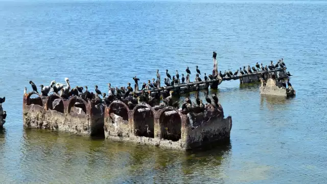 Los vestigios de la embarcación están en el malecón de Campeche