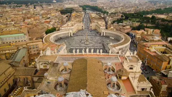 Vista de la ciudad del Vaticano desde lo alto Vista de la ciudad del Vaticano desde lo alto