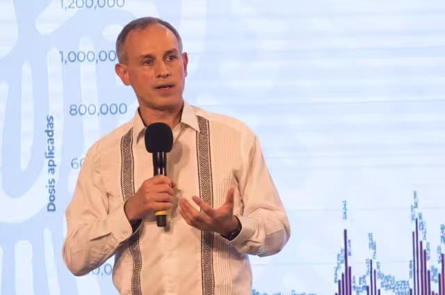 Hugo López-Gatell durante la conferencia de prensa