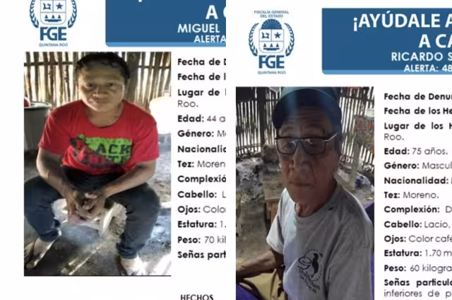Las fichas de búsqueda de los dos hombres fueron emitidas por la FGE.