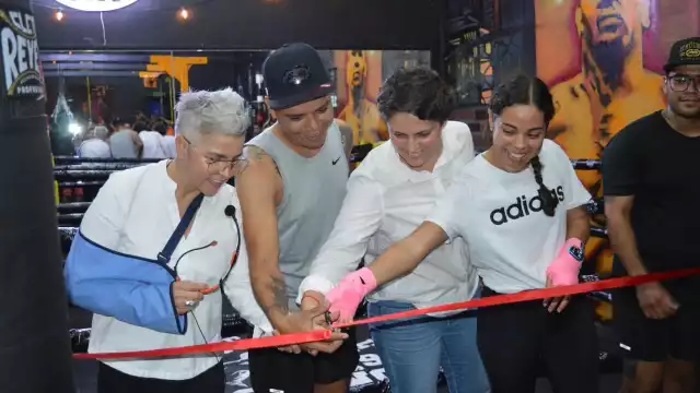 Federica Quijano fue madrina en la inauguración del centro de boxeo en Mérida