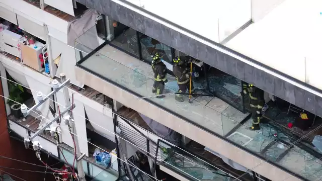 La SGIRPC informó que se realizaron labores de retiro de vidrio, aluminio y objetos riesgosos en el edificio