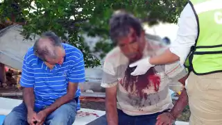 El hombre de aproximadamente 70 años presentó una lesión sangrante en la cabeza