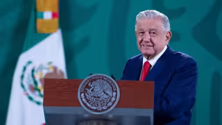 Conferencia mañanera en Palacio Nacional