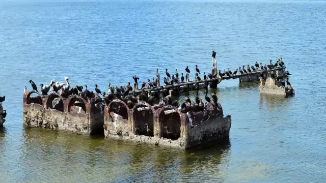 Los vestigios de la embarcación están en el malecón de Campeche