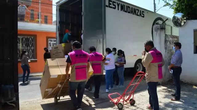 No hubo presencia policial en la entrega de este material