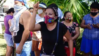 Ejidatarios y pobladores de Xcanatún demandaron hoy al alcalde Renán Barrera Concha que dé la cara