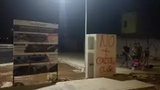 Escribieron mensajes en contra del proyecto