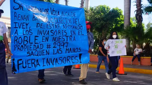 Ejidatarios de Cinco Colonias piden retirar invasores en Mérida Ejidatarios de Cinco Colonias piden retirar invasores en Mérida
