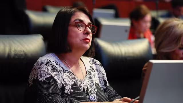 Antares Vázquez fue una de las senadoras que rechazó la comisión impulsada por Monreal. Foto: Morena Senadores