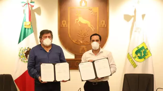 El acuerdo busca hacer eficiente los trabajos del mega proyecto en Yucatán Foto: Oficial